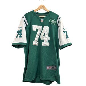 New York Jets Nick Mangold #74 NFL Nike Jersey XL Green & White